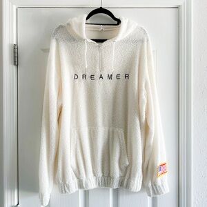 ‘DREAMER' Cozy Cream Boucle Hoodie
